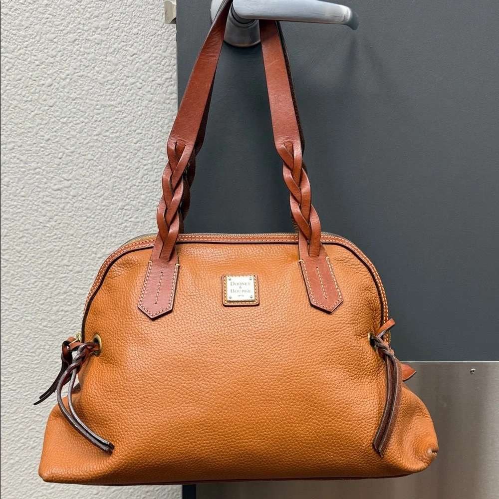 Dooney & Bourke Large Brown Leather Satchel